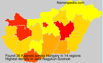 Surname Kapocsi in Hungary Surname Kapocsi in Hungary