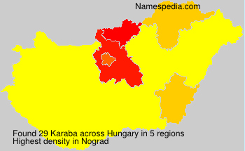 Surname Karaba in Hungary Surname Karaba in Hungary