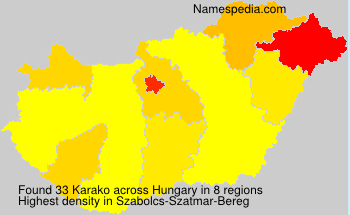 Surname Karako in Hungary Surname Karako in Hungary