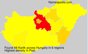 Surname Karlik in Hungary Surname Karlik in Hungary