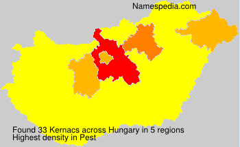 Surname Kernacs in Hungary Surname Kernacs in Hungary