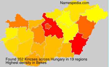 Surname Kincses in Hungary Surname Kincses in Hungary