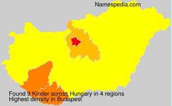 Surname Kinder in Hungary Surname Kinder in Hungary