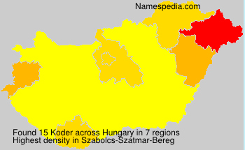 Surname Koder in Hungary Surname Koder in Hungary