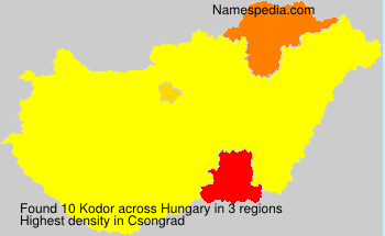 Surname Kodor in Hungary Surname Kodor in Hungary