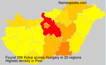 Surname Kokai in Hungary Surname Kokai in Hungary