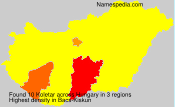 Surname Koletar in Hungary Surname Koletar in Hungary