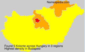 Surname Kolonte in Hungary