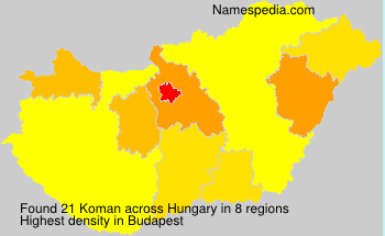 Surname Koman in Hungary Surname Koman in Hungary