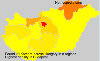 Surname Komora in Hungary Surname Komora in Hungary