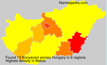 Surname Konyecsni in Hungary Surname Konyecsni in Hungary