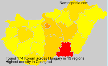 Surname Korom in Hungary Surname Korom in Hungary