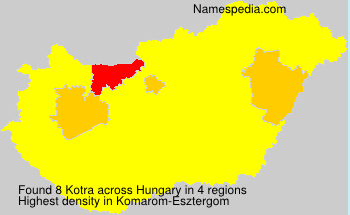 Surname Kotra in Hungary Surname Kotra in Hungary