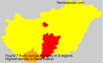 Surname Kotro in Hungary Surname Kotro in Hungary