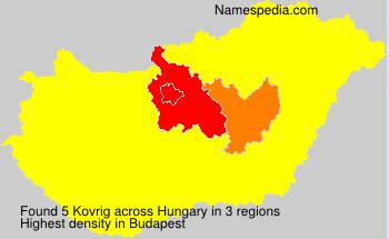 Surname Kovrig in Hungary Surname Kovrig in Hungary