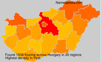 Surname Kozma in Hungary Surname Kozma in Hungary