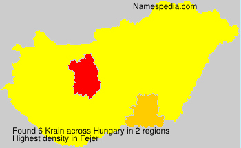 Surname Krain in Hungary Surname Krain in Hungary
