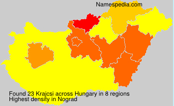 Surname Krajcsi in Hungary Surname Krajcsi in Hungary