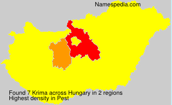 Surname Krima in Hungary