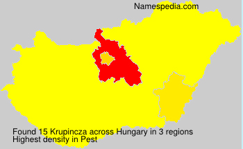 Surname Krupincza in Hungary Surname Krupincza in Hungary