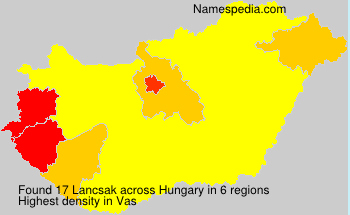Surname Lancsak in Hungary Surname Lancsak in Hungary