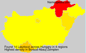 Surname Lasztoczi in Hungary