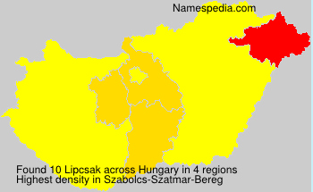 Surname Lipcsak in Hungary Surname Lipcsak in Hungary
