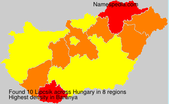 Surname Lipcsik in Hungary Surname Lipcsik in Hungary