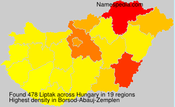 Surname Liptak in Hungary Surname Liptak in Hungary