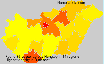 Surname Locsei in Hungary Surname Locsei in Hungary