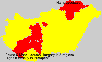 Surname Macek in Hungary Surname Macek in Hungary