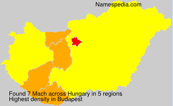 Surname Mach in Hungary Surname Mach in Hungary