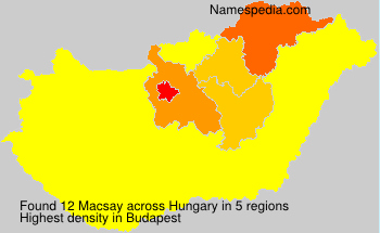 Surname Macsay in Hungary Surname Macsay in Hungary