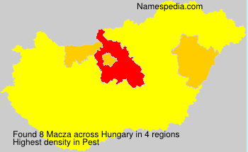 Surname Macza in Hungary Surname Macza in Hungary