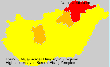 Surname Majar in Hungary Surname Majar in Hungary