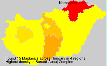 Surname Majdanics in Hungary Surname Majdanics in Hungary