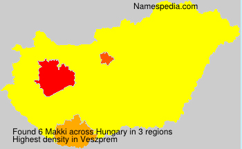 Surname Makki in Hungary