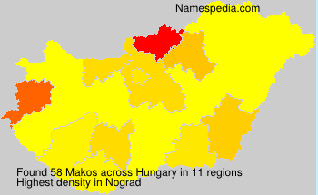 Surname Makos in Hungary Surname Makos in Hungary