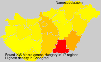 Surname Makra in Hungary Surname Makra in Hungary