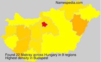 Surname Makray in Hungary Surname Makray in Hungary