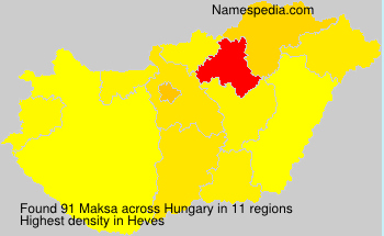 Surname Maksa in Hungary Surname Maksa in Hungary