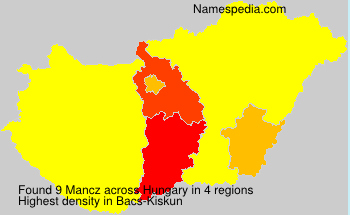 Surname Mancz in Hungary Surname Mancz in Hungary