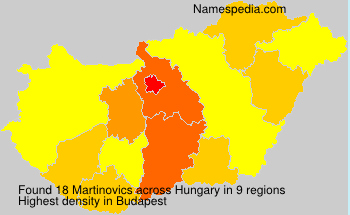 Surname Martinovics in Hungary Surname Martinovics in Hungary