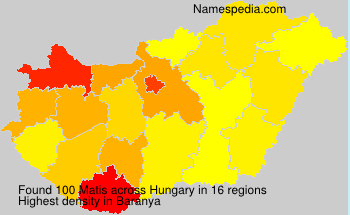 Surname Matis in Hungary Surname Matis in Hungary