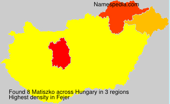 Surname Matiszko in Hungary Surname Matiszko in Hungary