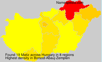 Surname Matiz in Hungary Surname Matiz in Hungary
