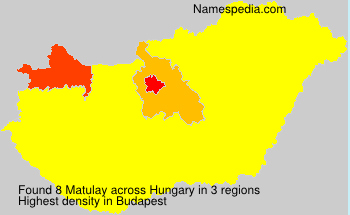 Surname Matulay in Hungary Surname Matulay in Hungary
