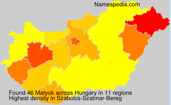 Surname Matyok in Hungary Surname Matyok in Hungary