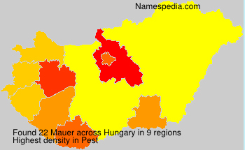 Surname Mauer in Hungary Surname Mauer in Hungary