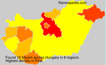 Surname Maxim in Hungary Surname Maxim in Hungary